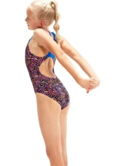 Speedo Splashback One Piece - Blue Flame/Boost Orange -Outlet Swim Goggles Pro Store 00262614740 2