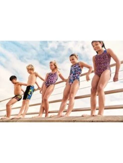 Speedo Splashback One Piece - Blue Flame/Boost Orange -Outlet Swim Goggles Pro Store 00262614740 7