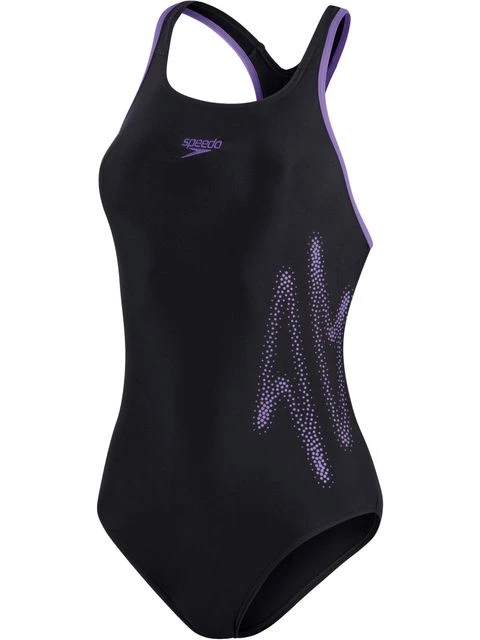 Speedo Racerback One Piece - Boom Logo/Miami Lilac 3 Speedo Racerback One Piece - Boom Logo/Miami Lilac