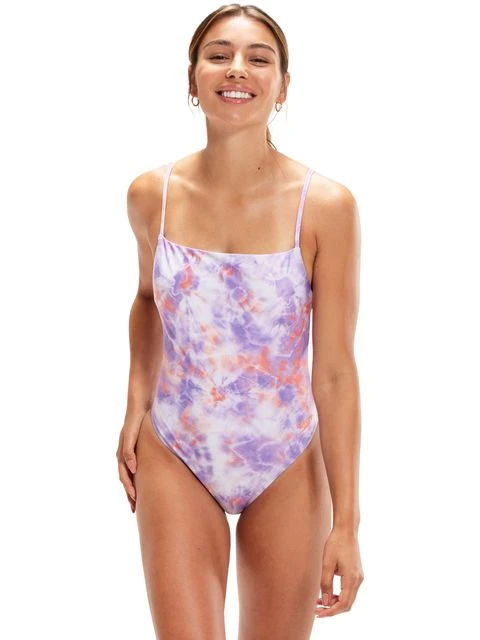Speedo Adjustable Thinstrap One Piece - Miami Lilac/Soft Coral 4 Speedo Adjustable Thinstrap One Piece - Miami Lilac/Soft Coral - Image 2