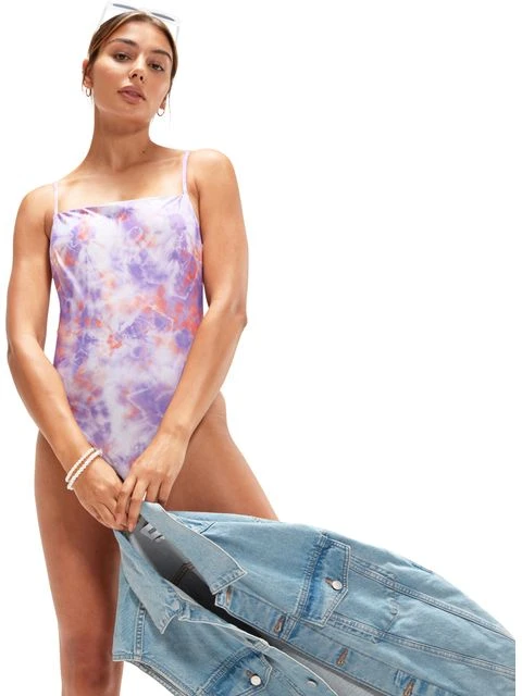 Speedo Adjustable Thinstrap One Piece - Miami Lilac/Soft Coral 7 Speedo Adjustable Thinstrap One Piece - Miami Lilac/Soft Coral - Image 5
