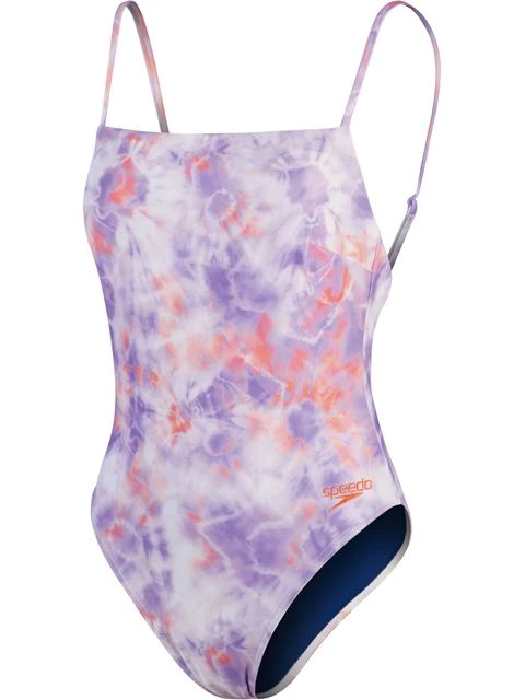 Speedo Adjustable Thinstrap One Piece - Miami Lilac/Soft Coral 3 Speedo Adjustable Thinstrap One Piece - Miami Lilac/Soft Coral
