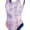Speedo Deep U-Back One Piece - Miami Lilac/Soft Coral -Outlet Swim Goggles Pro Store 00313414520