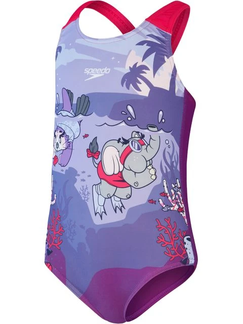 Speedo Crossback One Piece - Swim Squad 3 Speedo Crossback One Piece - Swim Squad