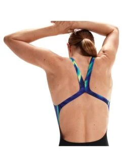 Speedo Powerback One Piece - Chroma Blue/Aquarium/Bright Zest -Outlet Swim Goggles Pro Store 00314815196 5