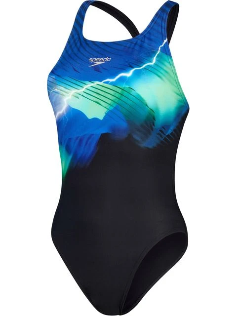 Speedo Leaderback One Piece - Chroma Blue/Fake Green/Aquasplash 3 Speedo Leaderback One Piece - Chroma Blue/Fake Green/Aquasplash