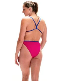 Speedo V-Back One Piece - Electric Pink/Chroma Blue 12 Speedo V-Back One Piece - Electric Pink/Chroma Blue -Outlet Swim Goggles Pro Store 00317915502 4