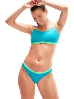 Speedo Solid Waistband Briefs - Aquarium/Fake Green -Outlet Swim Goggles Pro Store 00318215501 2