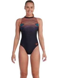 Speedo Hydrasuit One Piece - Black/Siren Red -Outlet Swim Goggles Pro Store 00339815802 2