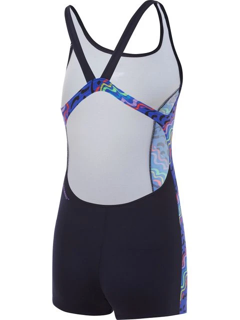 Speedo Leaderback Legsuit - Miami Lilac/Beautiful Blue 4 Speedo Leaderback Legsuit - Miami Lilac/Beautiful Blue - Image 2