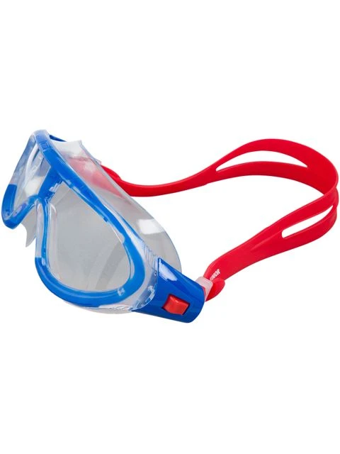 Speedo Junior Biofuse Rift Swim Mask - Clear/Red/Blue 4 Speedo Junior Biofuse Rift Swim Mask - Clear/Red/Blue - Image 2