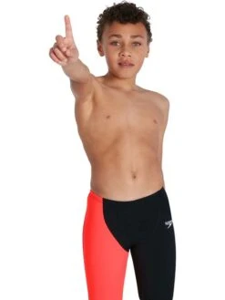 Speedo Fastskin Junior Endurance+ High Waisted Jammers - Phoenix Red/Oxid Grey -Outlet Swim Goggles Pro Store 09733h023 3