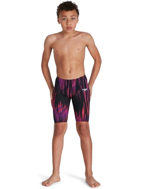 Speedo Fastskin Junior Endurance+ High Waisted Jammers - Phoenix Red/Violet 4 Speedo Fastskin Junior Endurance+ High Waisted Jammers - Phoenix Red/Violet - Image 2