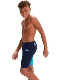 Speedo Fastskin Junior Endurance+ High Waisted Jammers - Navy/Aquarium/Miami Lilac -Outlet Swim Goggles Pro Store 09733h577 4