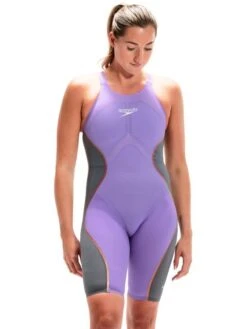 Speedo Fastskin LZR Pure Intent Openback Kneeskin - Purple Reign -Outlet Swim Goggles Pro Store 11974h545 2