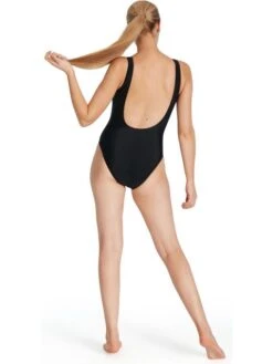 Speedo Logo Deep U-Back One Piece - Black -Outlet Swim Goggles Pro Store 123693503 6