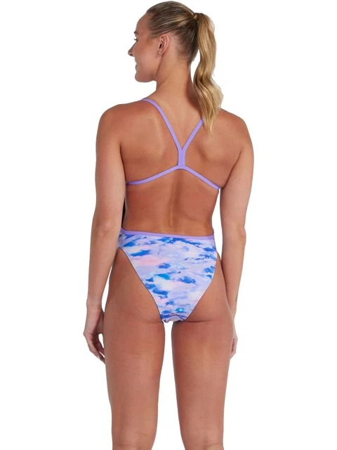 Speedo V-Back One Piece - Miami Lilac/Royal Purple 4 Speedo V-Back One Piece - Miami Lilac/Royal Purple - Image 2