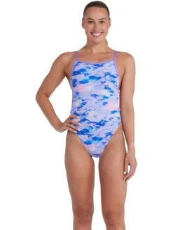 Speedo V-Back One Piece - Miami Lilac/Royal Purple