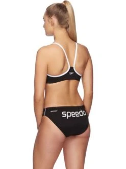 Speedo Crop Top - Black/White -Outlet Swim Goggles Pro Store 133053503 3