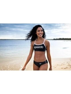 Speedo Crop Top - Black/White -Outlet Swim Goggles Pro Store 133053503 4