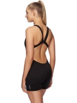 Speedo Leaderback Sport Legsuit - Black/White -Outlet Swim Goggles Pro Store 133073503 3