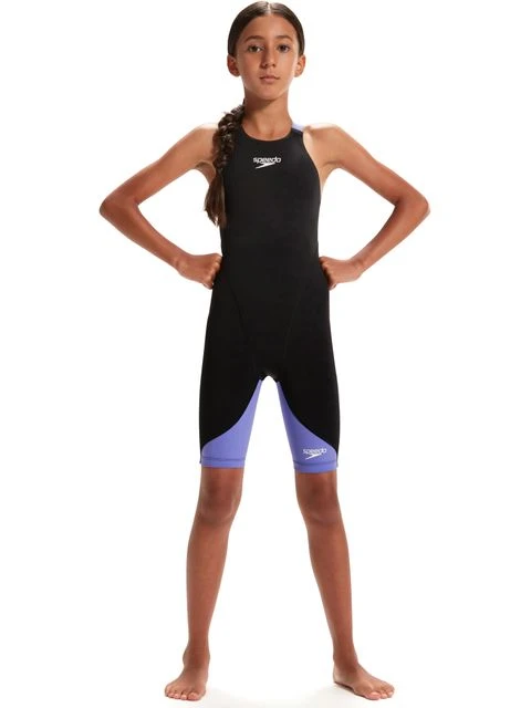 Speedo Fastskin Junior LZR Ignite Kneelength - Black/Miami Lilac 5 Speedo Fastskin Junior LZR Ignite Kneelength - Black/Miami Lilac - Image 3