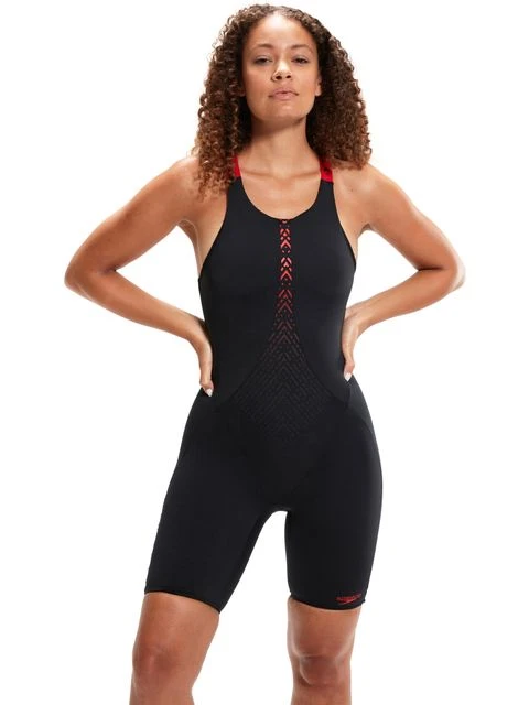 Speedo HydroPro Kneelength - Black/Red 3 Speedo HydroPro Kneelength - Black/Red - Image 2