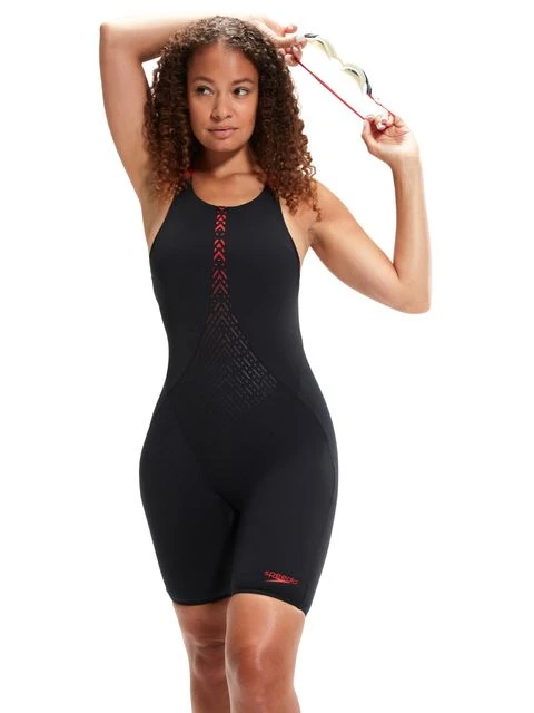 Speedo HydroPro Kneelength - Black/Red 4 Speedo HydroPro Kneelength - Black/Red - Image 3