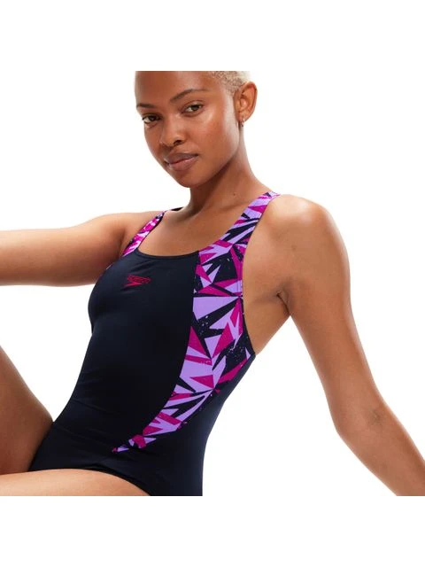 Speedo Muscleback Splice One Piece - Hyperboom Berry/Miami Lilac 7 Speedo Muscleback Splice One Piece - Hyperboom Berry/Miami Lilac - Image 5