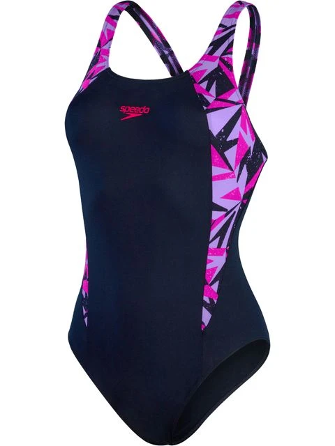 Speedo Muscleback Splice One Piece - Hyperboom Berry/Miami Lilac 3 Speedo Muscleback Splice One Piece - Hyperboom Berry/Miami Lilac