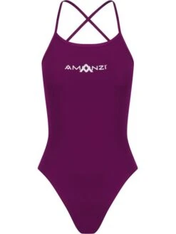 AMANZI Tie Back One Piece - Bordeaux