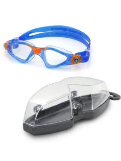Aqua Sphere Kayenne Junior Clear Goggles - Blue & Orange -Outlet Swim Goggles Pro Store aqua sphere kayenne junior clear goggles blue orange 170970 5