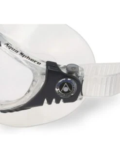 Aqua Sphere Vista Clear Swim Mask - Blue & Grey -Outlet Swim Goggles Pro Store aqua sphere vista dark grey clear lens swim mask 188080 4