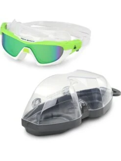 Aqua Sphere Vista Pro Titanium Mirror Goggles - Green & White -Outlet Swim Goggles Pro Store aqua sphere vista pro titanium mirror goggles green white 187030 6