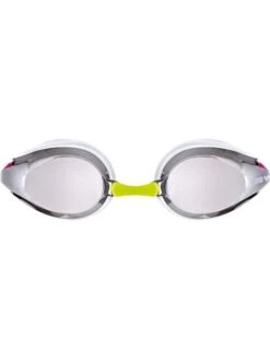 Arena Tracks Junior Mirrored Goggles - White & Fuchsia -Outlet Swim Goggles Pro Store arena tracks junior mirrored goggles white fuchsia 1e560 18 1