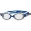 Zoggs Predator Flex Goggles - Clear/Silver/Blue -Outlet Swim Goggles Pro Store blue 461041gyblclrr