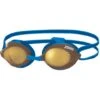 Zoggs Racespex Rainbow Mirror Goggles - Mirrored Gold/Navy/Blue