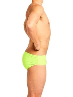 Engine Club Cut Pool Briefs - Fluro Yellow -Outlet Swim Goggles Pro Store engine club cut pool briefs fluro yellow rscc fy 4