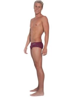 Engine Club Cut Pool Briefs - Maroon -Outlet Swim Goggles Pro Store engine club cut pool briefs maroon rscc ma 3