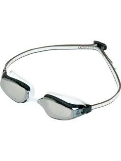 Aqua Sphere Fastlane Goggles - Silver Titanium Mirror/White/Grey