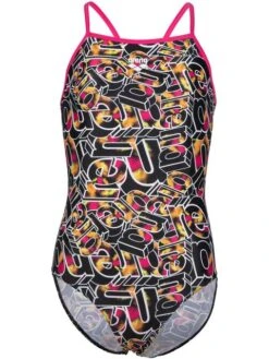 Arena Lightdrop Back One Piece - Freak Rose/Multi