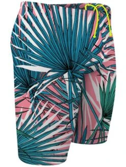 Q Swimwear Jammers - Pink Palm -Outlet Swim Goggles Pro Store q swimwear pink palm jammers qsppm 2