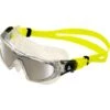 Aqua Sphere Vista Pro Swim Mask - Silver Titanium Mirror/Clear/Yellow -Outlet Swim Goggles Pro Store yellow 190130