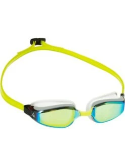 Aqua Sphere Fastlane Goggles - Titanium Yellow Mirror/White/Yellow -Outlet Swim Goggles Pro Store yellow 197580 2