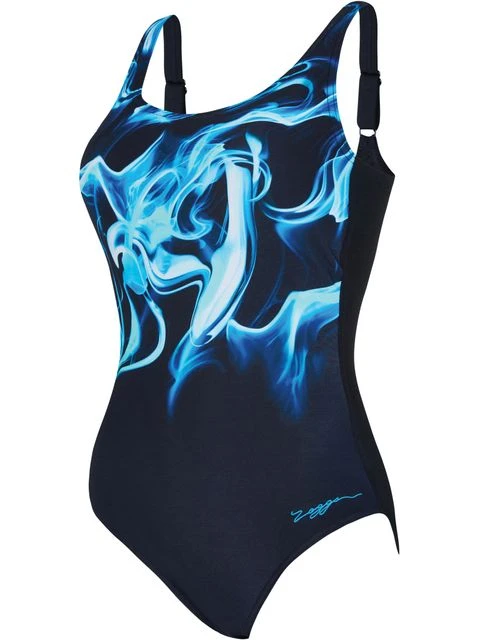 Zoggs Adjustable Scoopback One Piece - Ocean Smoke 3 Zoggs Adjustable Scoopback One Piece - Ocean Smoke