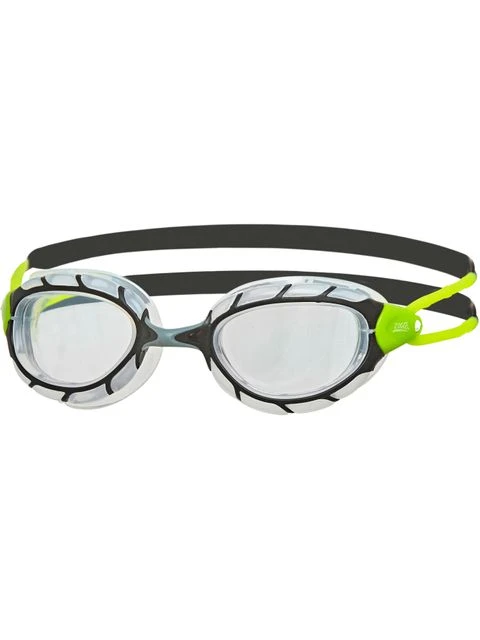 Zoggs Predator Goggles Small Fit - Black/Lime/Clear 3 Zoggs Predator Goggles Small Fit - Black/Lime/Clear