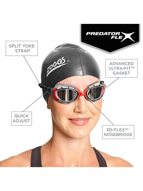Zoggs Predator Flex Polarized Ultra Goggles Small Fit - Copper/Red/Black 10 Zoggs Predator Flex Polarized Ultra Goggles Small Fit - Copper/Red/Black - Image 8