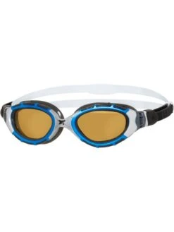 Zoggs Predator Flex Polarized Ultra Reactor Goggles - Copper/Blue/Silver