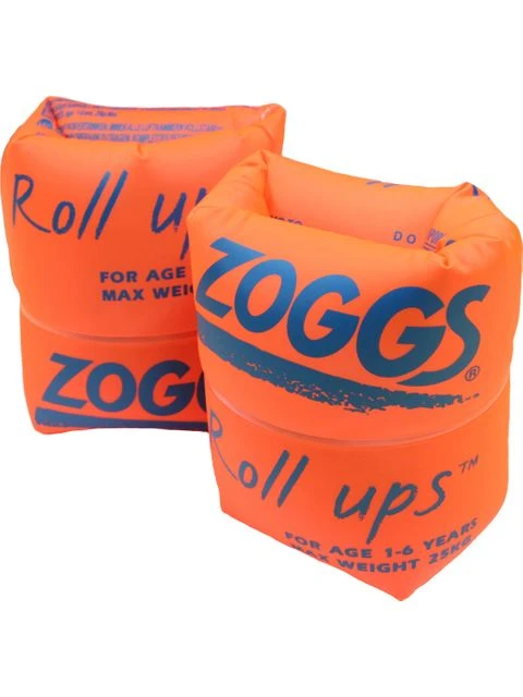 Zoggs Roll Ups Arm Bands - Orange 3 Zoggs Roll Ups Arm Bands - Orange
